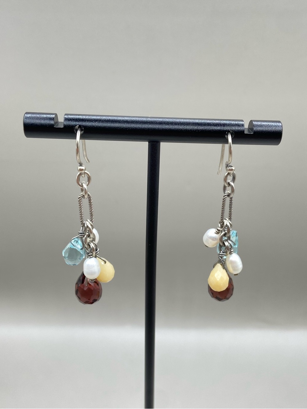 Silpada Glass Bead, Freshwater Pearl, Sterling Silver Dangle Earrings W1246